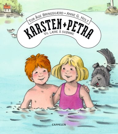 Omslag av "Karsten og Petra vil lære å svømme"