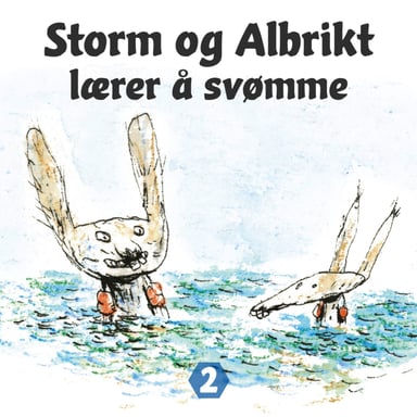Omslag av "Storm og Albrikt lærer å svømme"
