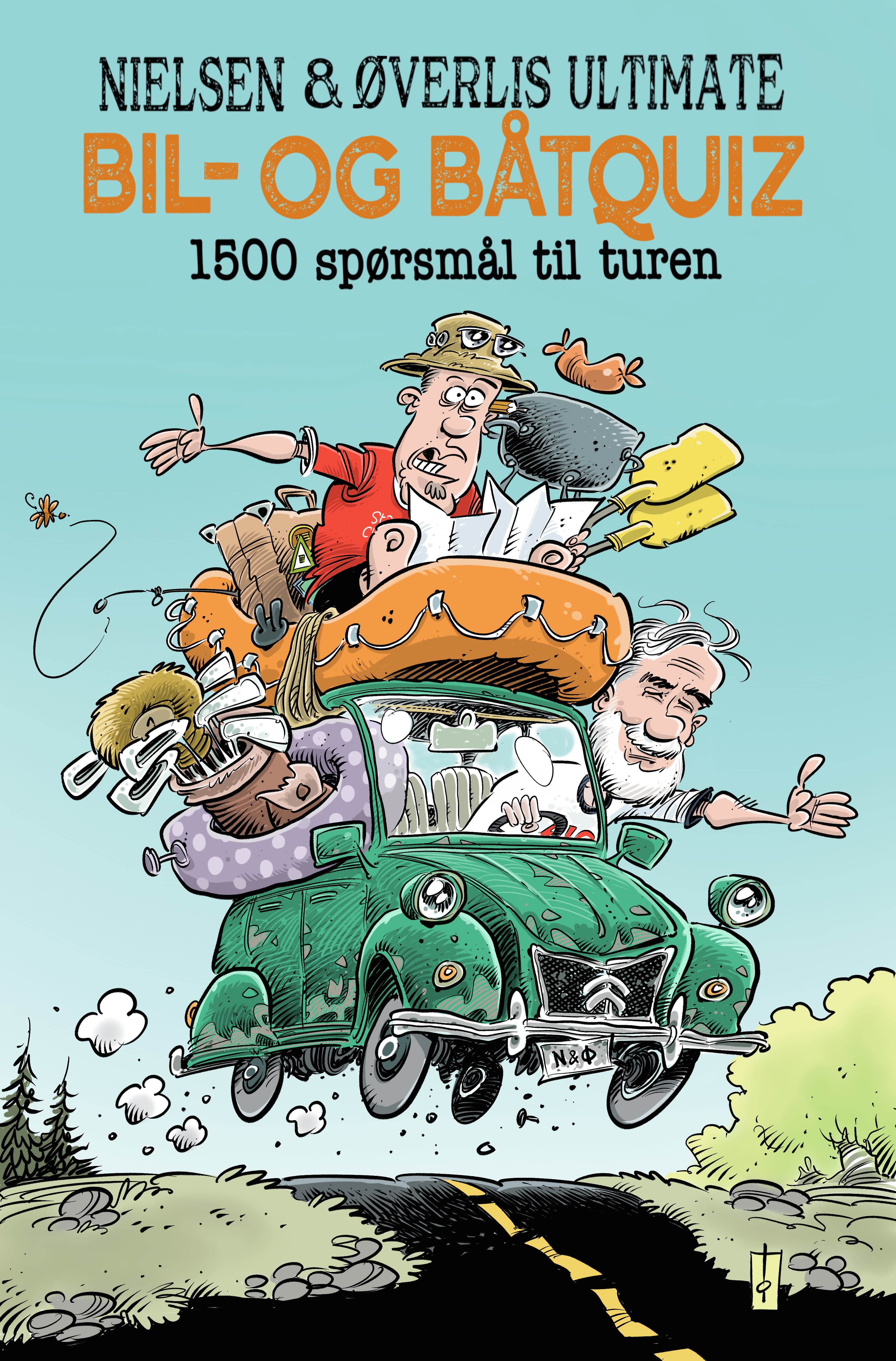 Omslag Nielsen og Øverlis ultimate bil- og båtquiz av Atle Nielsen og Frode Øverli (Innbundet)