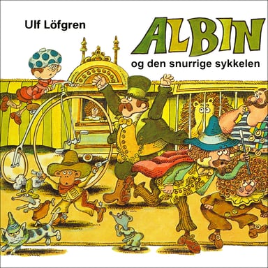 Omslag av "Albin og den snurrige sykkelen"