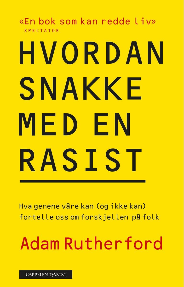 Omslag Hvordan snakke med en rasist av Adam Rutherford (Ebok)