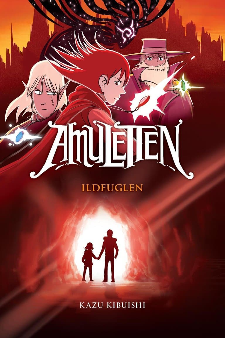 Omslag Amuletten 7: Ildfuglen av Kazu Kibuishi (Innbundet)