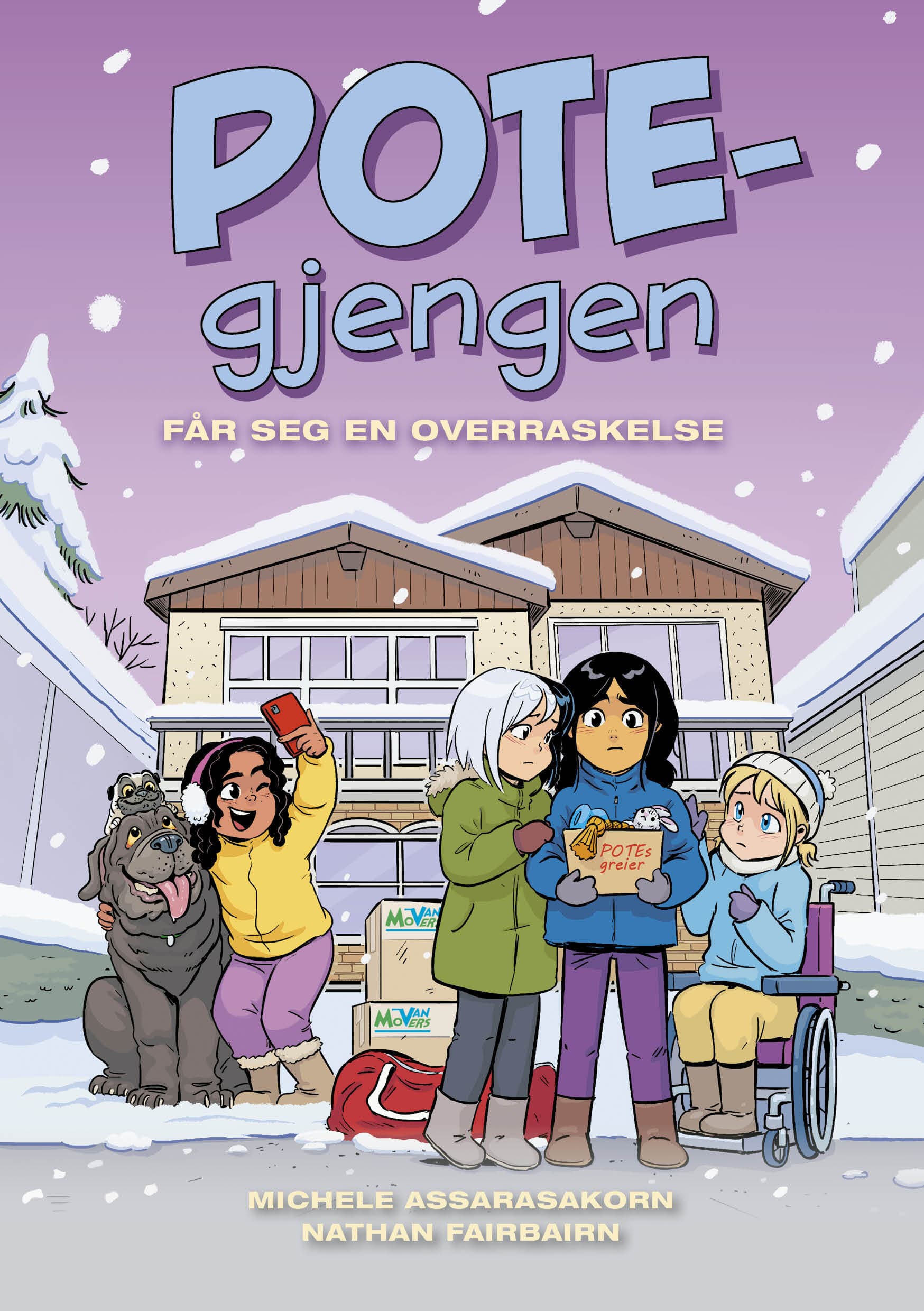 Omslag POTE-gjengen får seg en overraskelse av Michele Assarasakorn og Nathan Fairbairn (Innbundet)