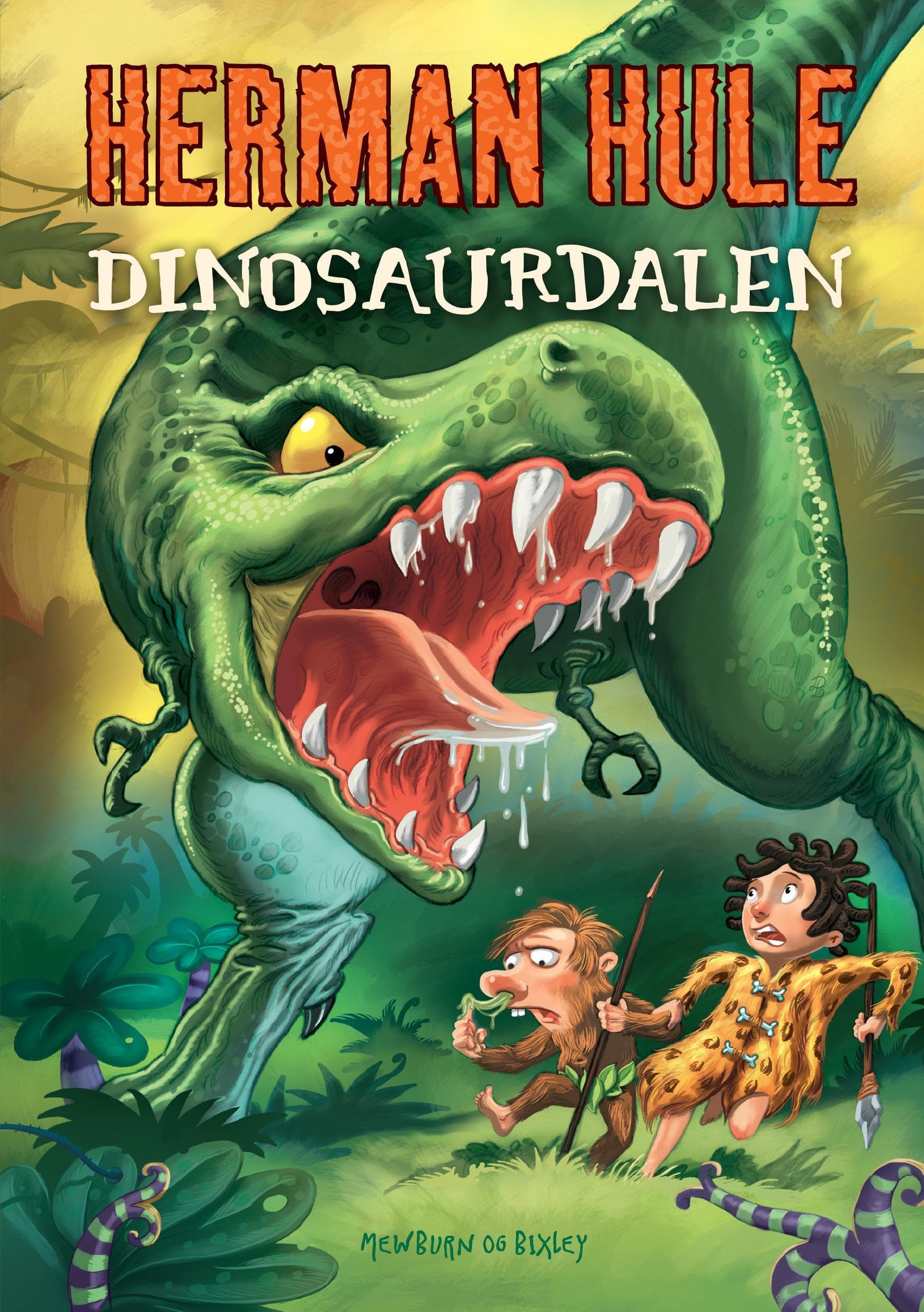Omslag Herman Hule 1: Dinosaurdalen av Kyle Mewburn (Innbundet)