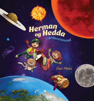 Omslag av "Herman og Hedda i verdensrommet"
