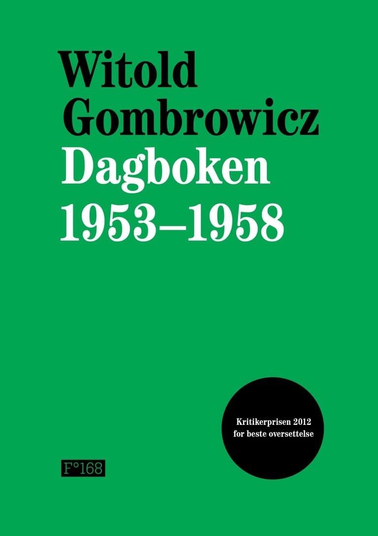 Omslag Dagboken 1953–1958 av Witold Gombrowicz (Heftet)