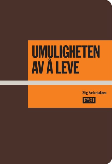 Omslag av "Umuligheten av å leve"
