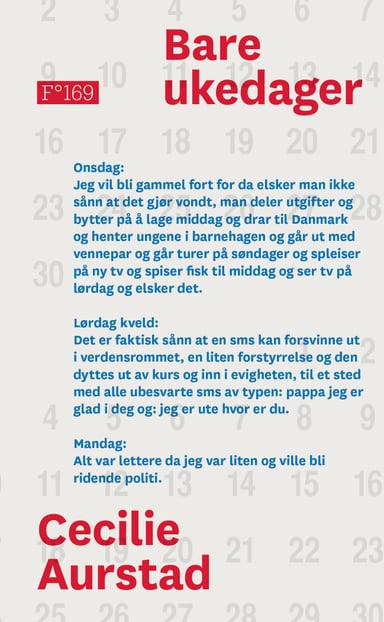 Omslag av "Bare ukedager"