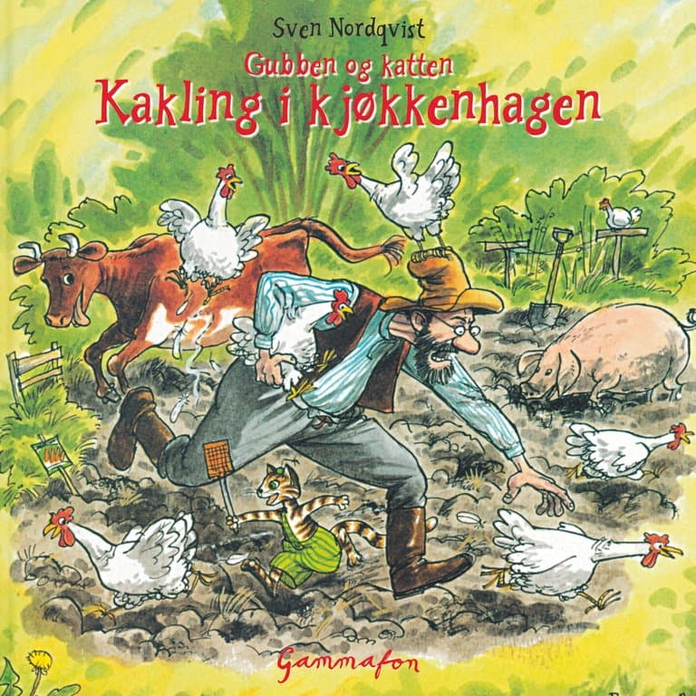 Omslag Gubben og katten - Kakling i kjøkkenhagen av Sven Nordqvist (Lydbok)