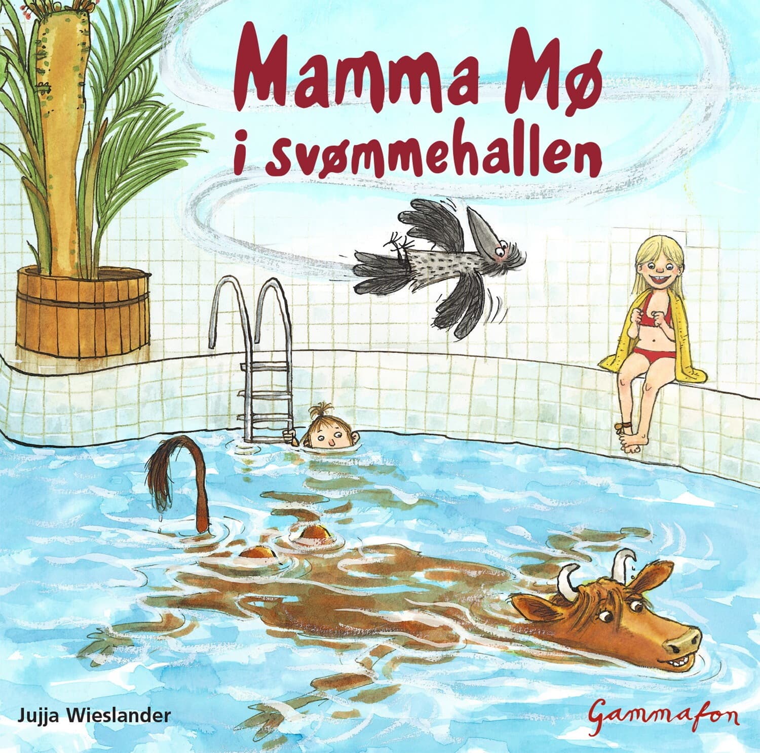Omslag Mamma Mø i svømmehallen av Jujja Wieslander (Lydbok)