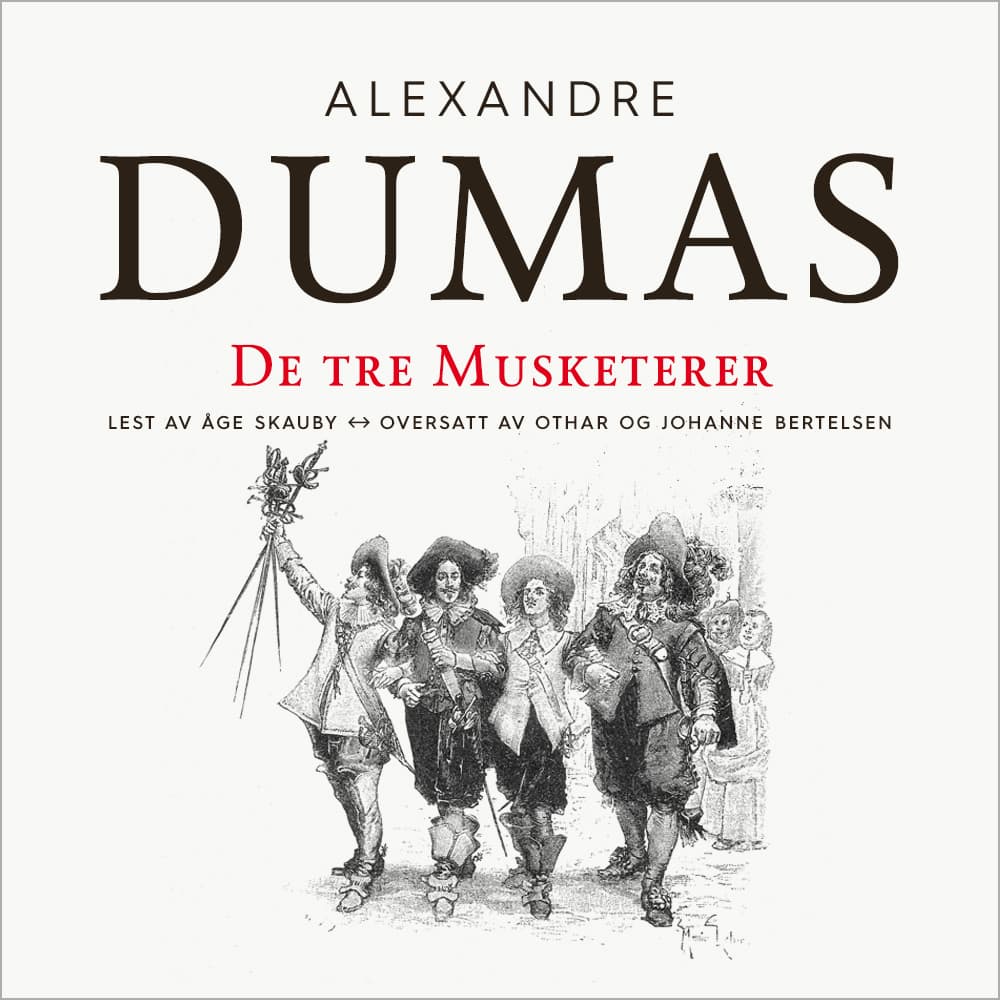 Omslag De tre musketerer av Alexandre Dumas d.e. (Lydbok)