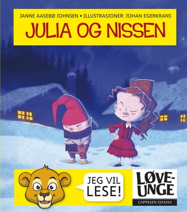 Omslag av "Løveunge - Julia og nissen"
