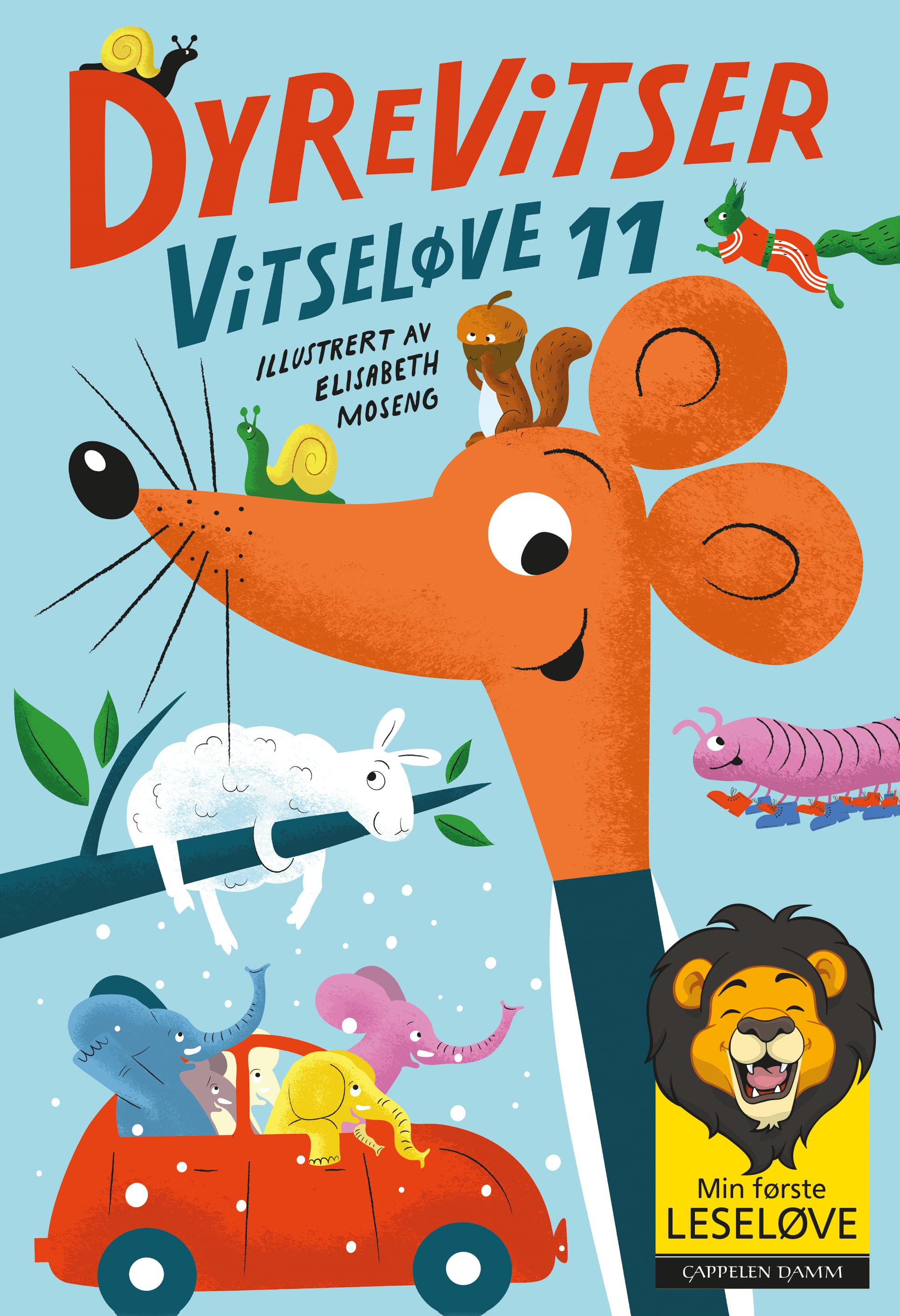Omslag Min første leseløve - Vitseløve 11 Dyrevitser (Ebok)