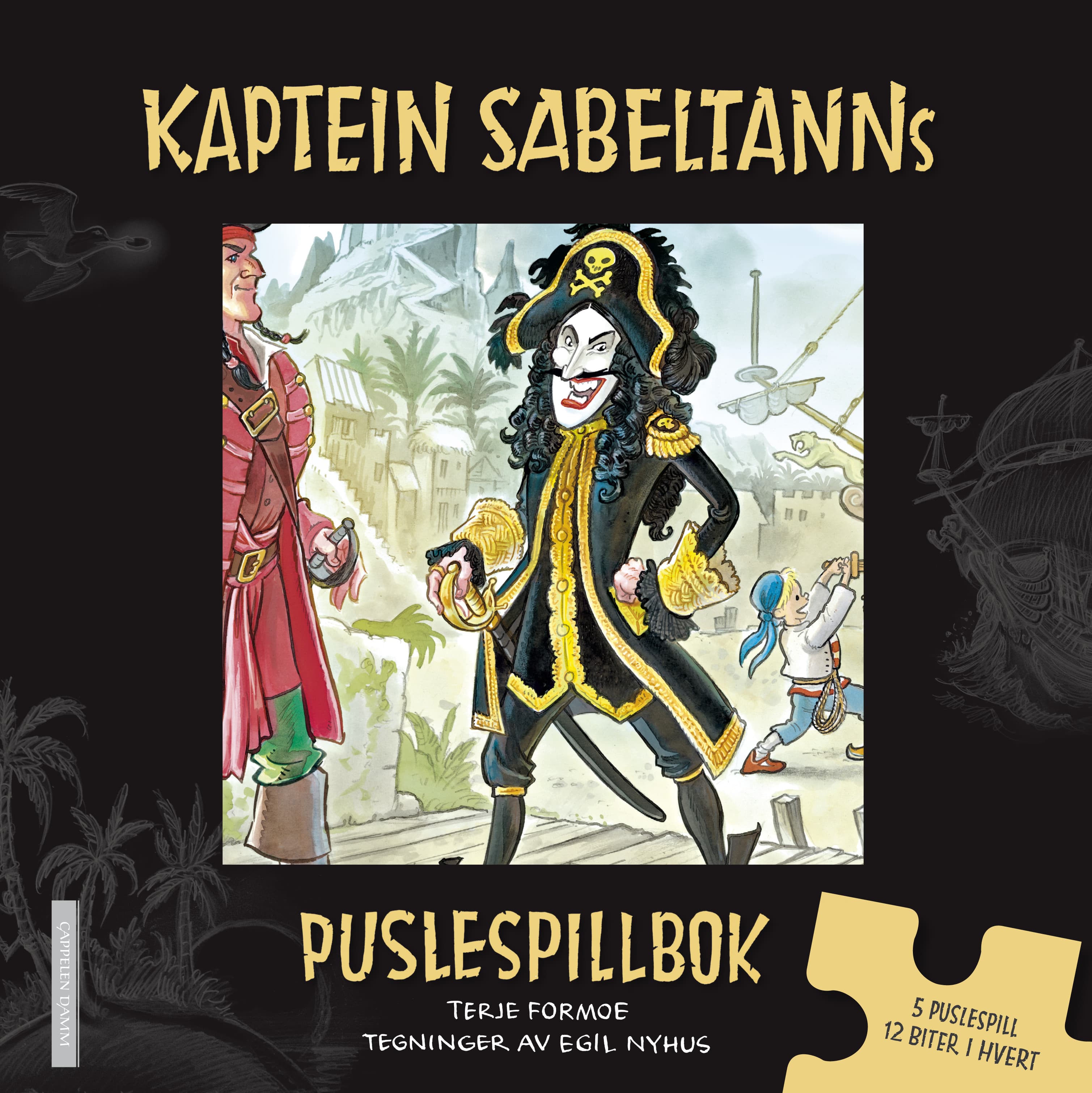 Omslag Kaptein Sabeltanns Puslespillbok av Terje Formoe (Innbundet)