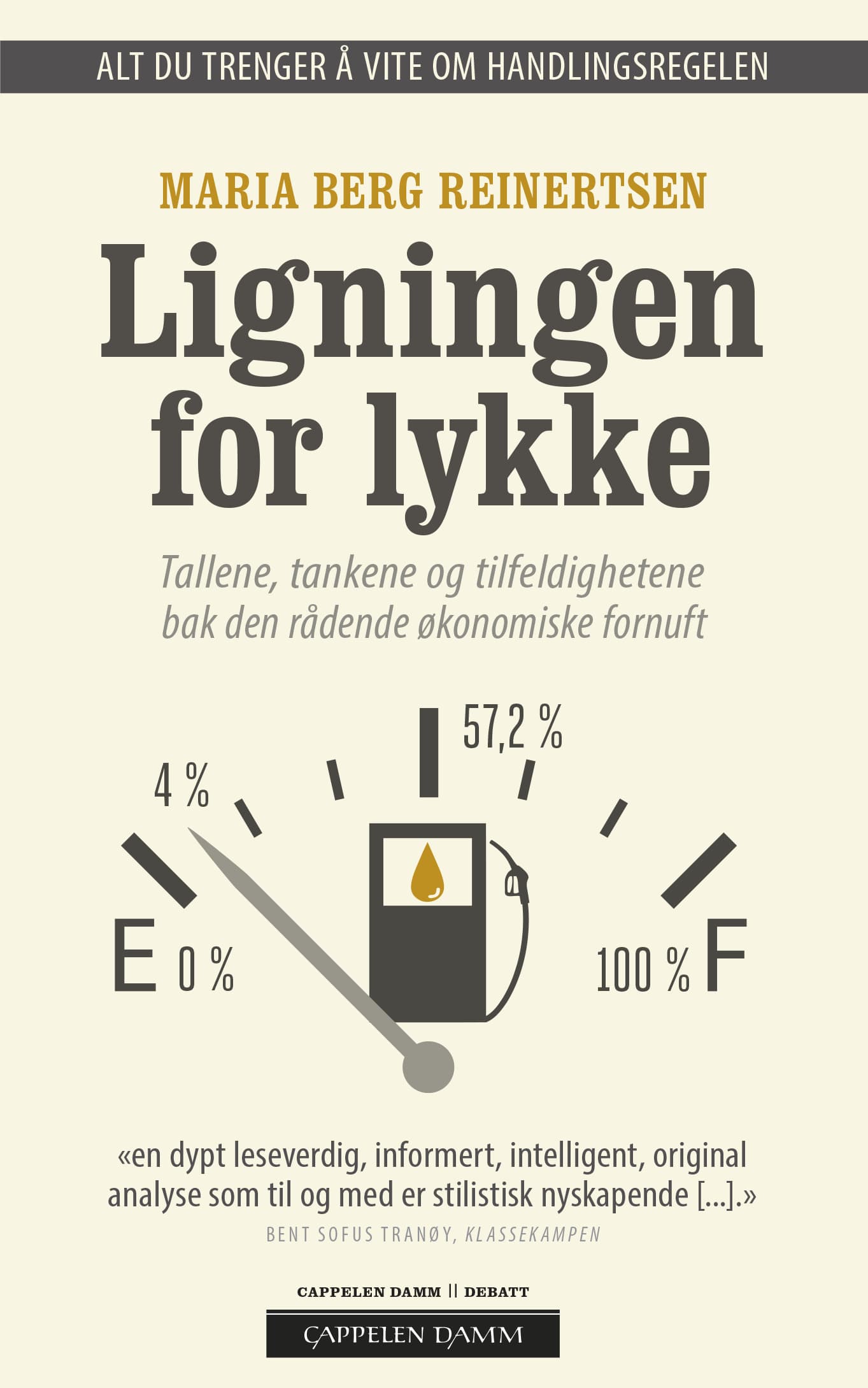 Omslag Ligningen for lykke av Maria Berg Reinertsen (Heftet)