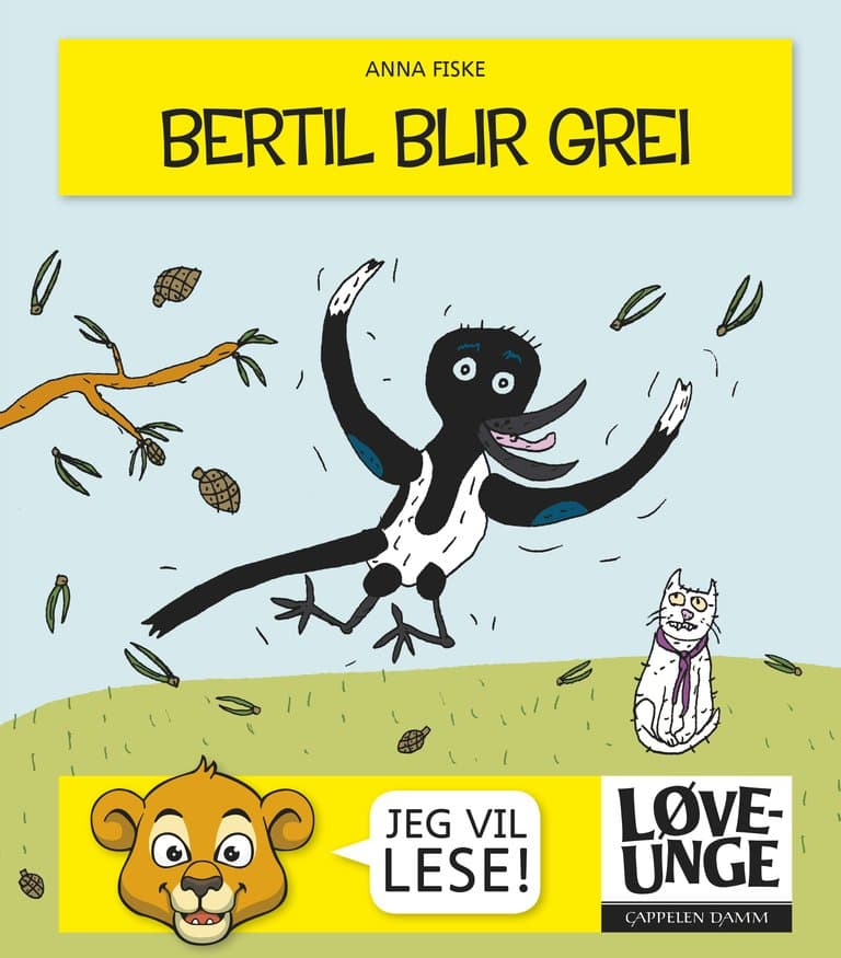 Omslag Løveunge - Bertil blir grei av Anna Fiske (Innbundet)