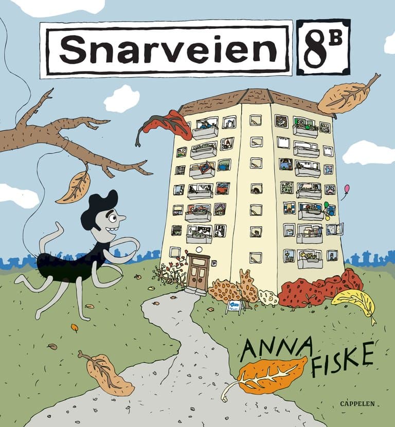 Omslag Snarveien 8 B av Anna Fiske (Innbundet)