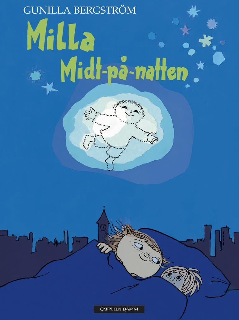 Omslag Milla og Skybert midt-på-natten av Gunilla Bergström (Innbundet)