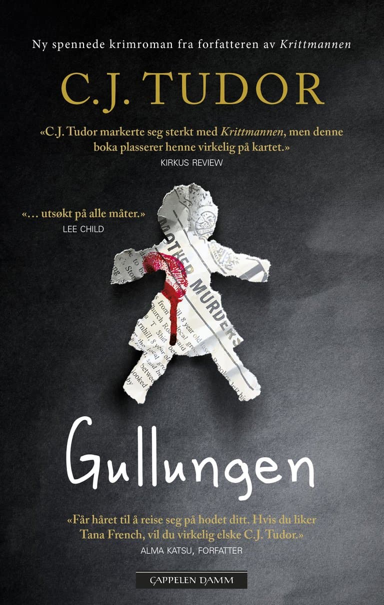 Omslag Gullungen av C.J. Tudor (Innbundet)