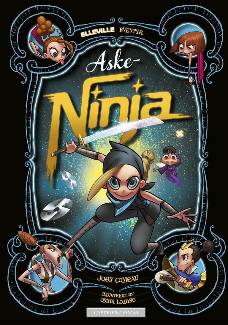 Omslag Elleville eventyr: Aske-Ninja av Joey Comeau (Innbundet)
