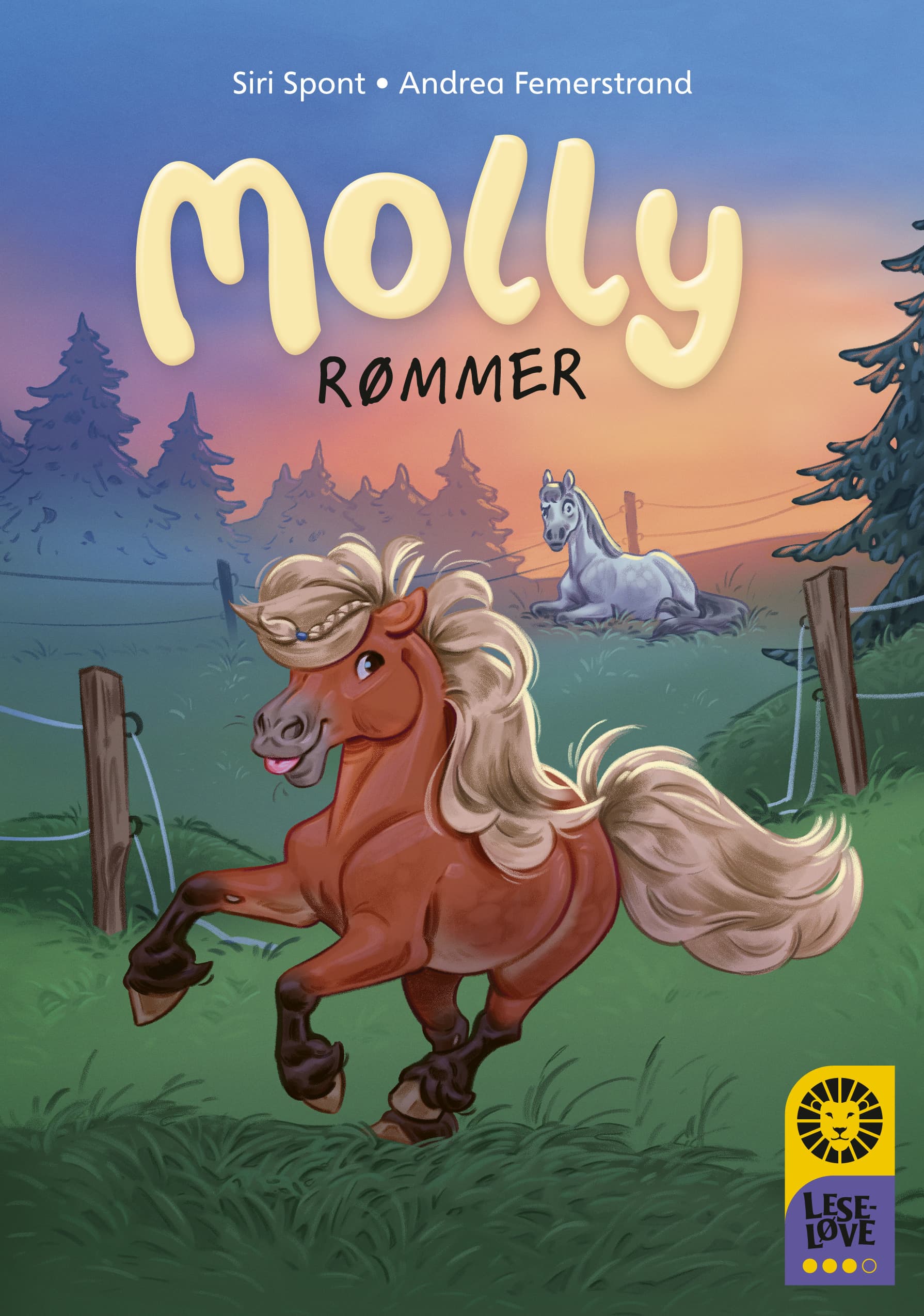 Omslag Leseløve nivå 3 - Molly rømmer av Siri Spont (Innbundet)
