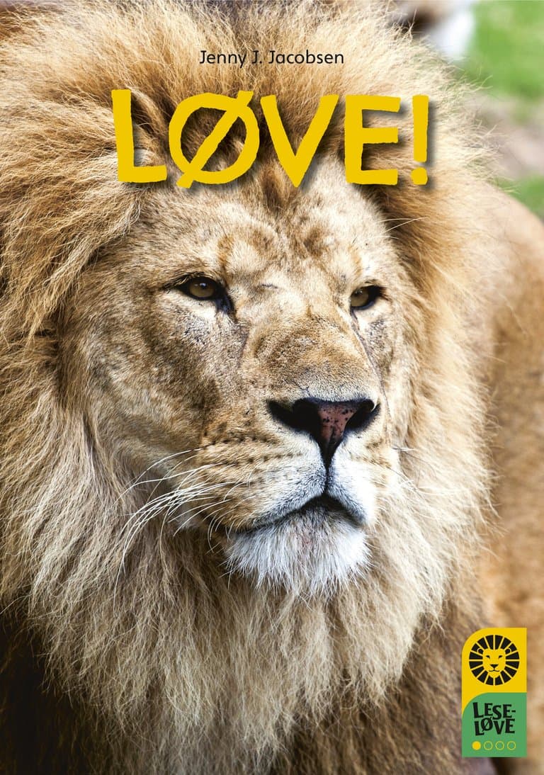 Omslag Leseløve nivå 1 - Løve! av Jenny J. Jacobsen (Innbundet)