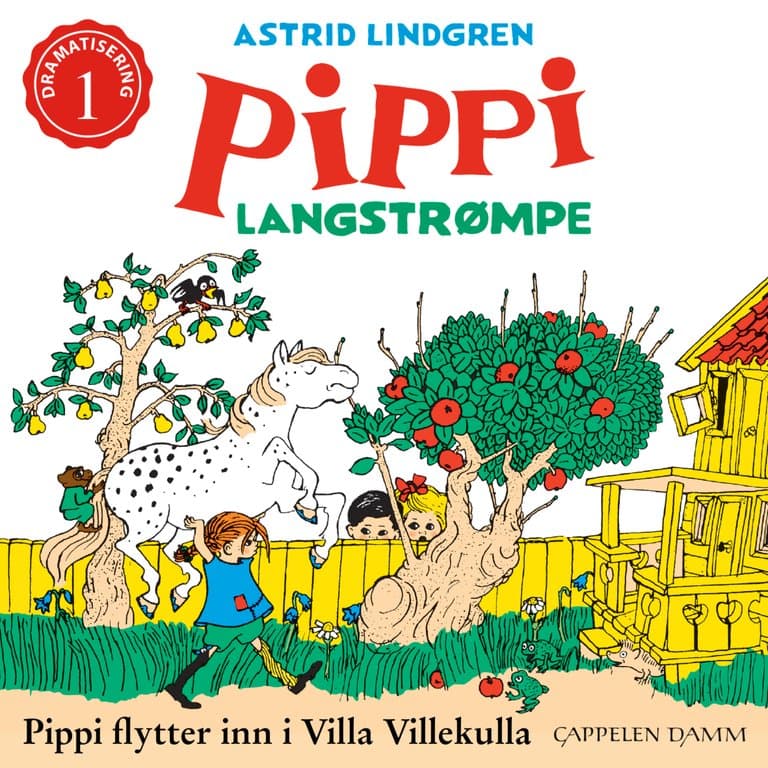 Omslag Pippi flytter inn i Villa Villekulla av Astrid Lindgren (Lydbok)
