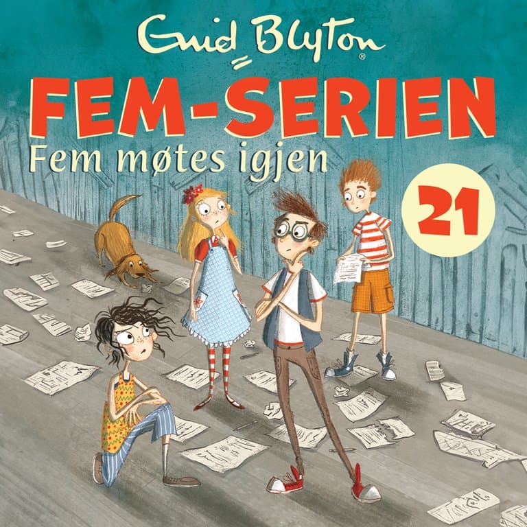 Omslag Fem møtes igjen av Enid Blyton (Lydbok)