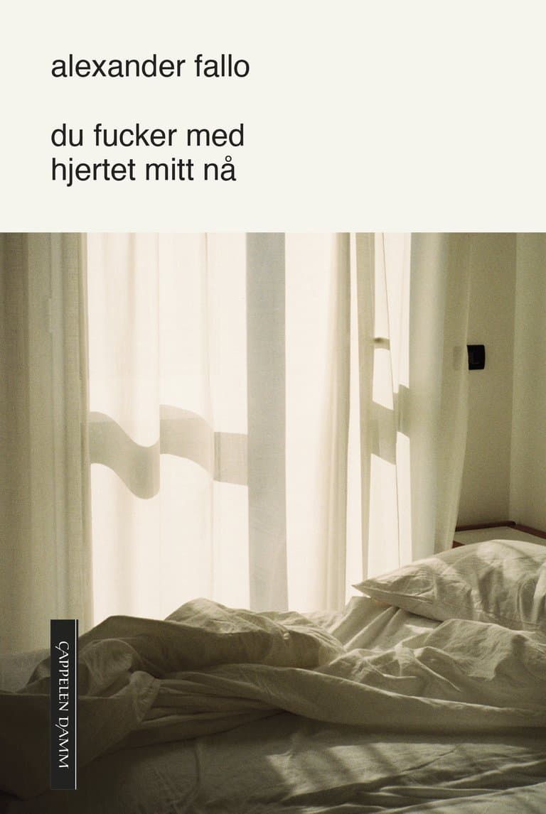 Omslag du fucker med hjertet mitt nå av Alexander Fallo (Innbundet)