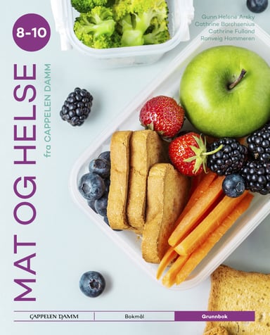 Omslag av "Mat og helse 8-10 fra Cappelen Damm Grunnbok Unibok"