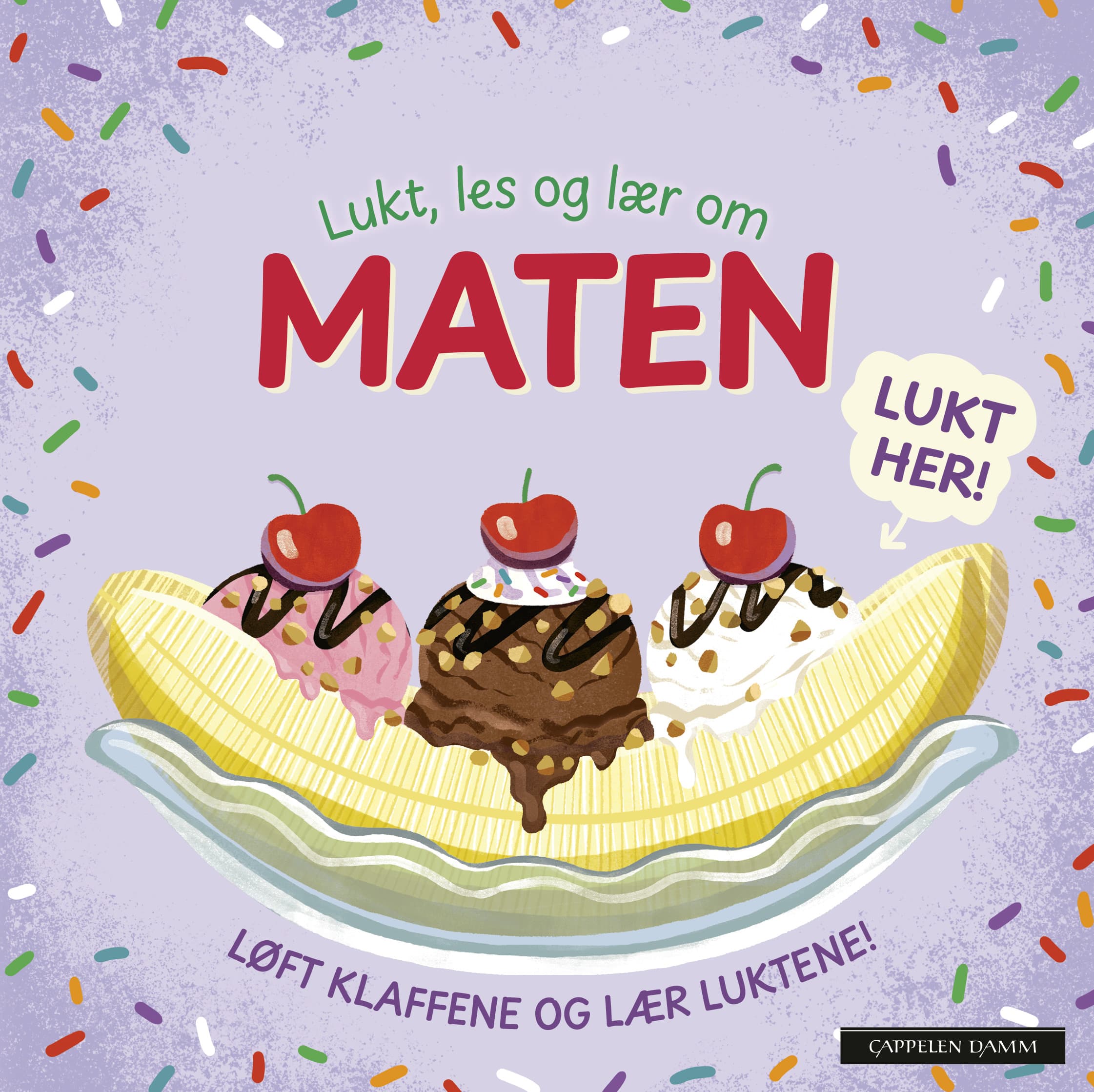 Omslag Lukt, les og lær om maten (Pappbok)