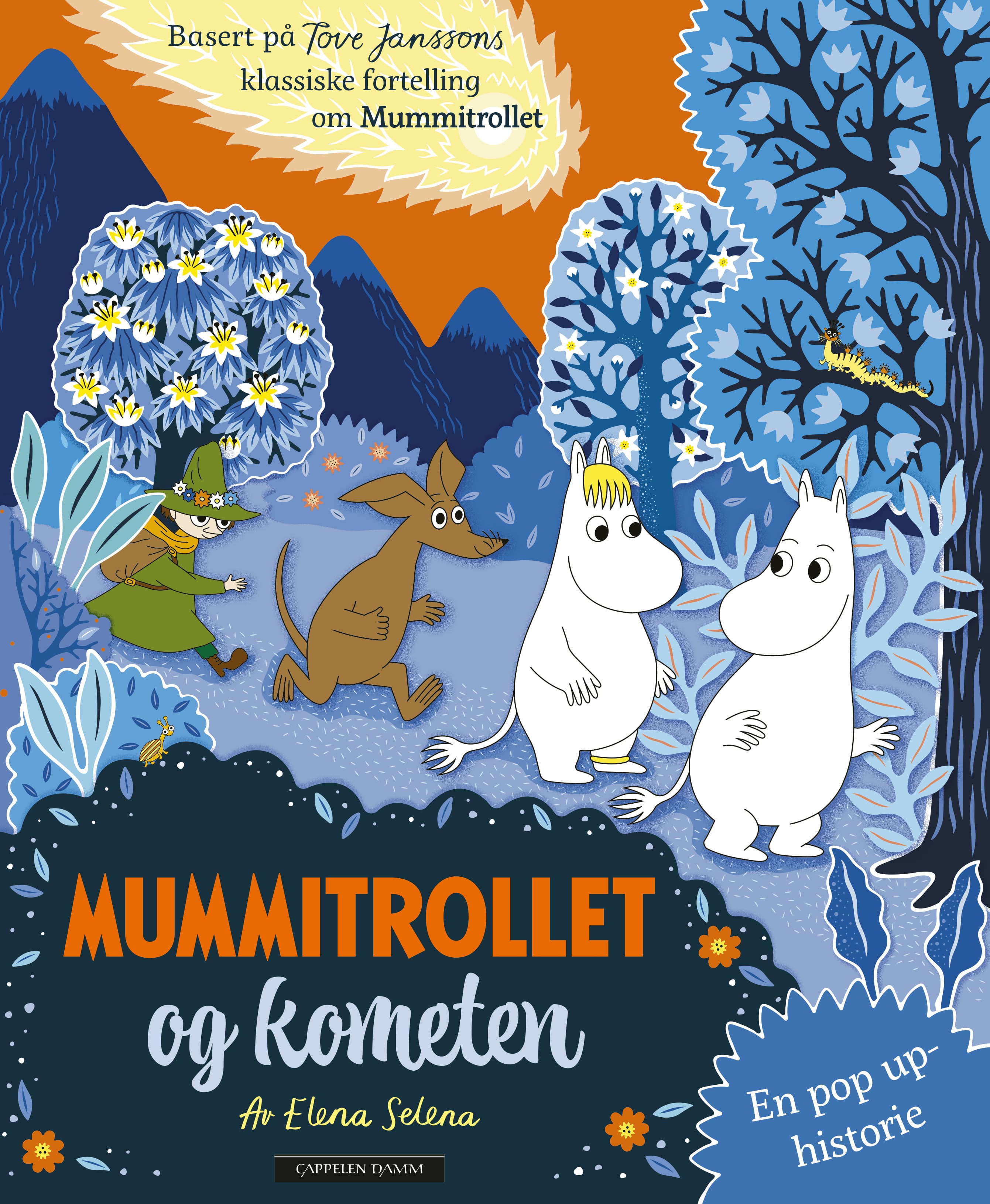 Omslag Mummitrollet og kometen av Tove Jansson (Innbundet)
