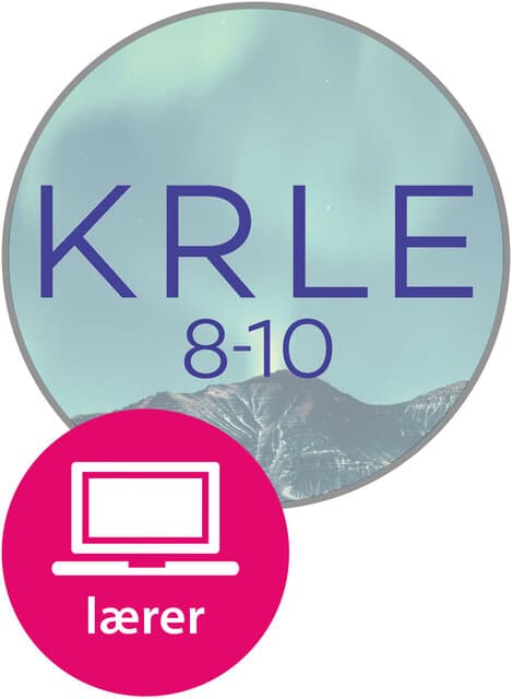 Omslag KRLE 8-10 fra Cappelen Damm Digital lærerressurs av Mjaaland, Stensgård, Øvretveit, Strøm, Abdissa og Gilhus (Digital tjeneste)
