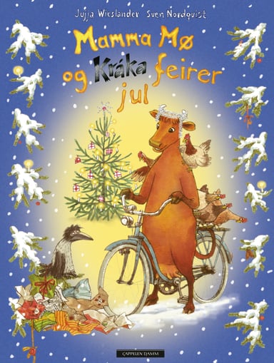 Omslag av "Mamma Mø og Kråka feirer jul"