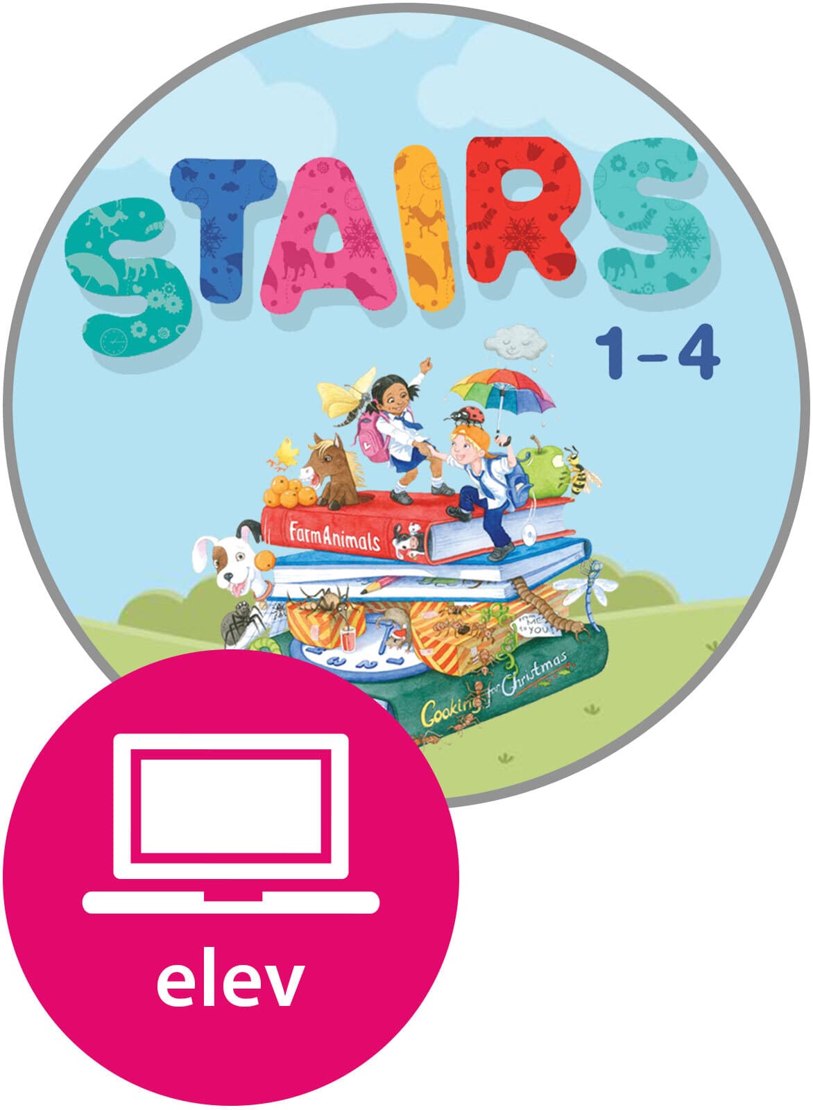 Omslag Stairs 1-4 Online Elevnettsted av Heidi Håkenstad og Marianne Undheim Vestgård (Digital tjeneste)