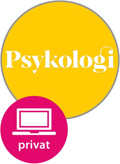 Omslag Psykologi 1 og 2 Elevnettsted privatist (LK20) (Digital tjeneste)