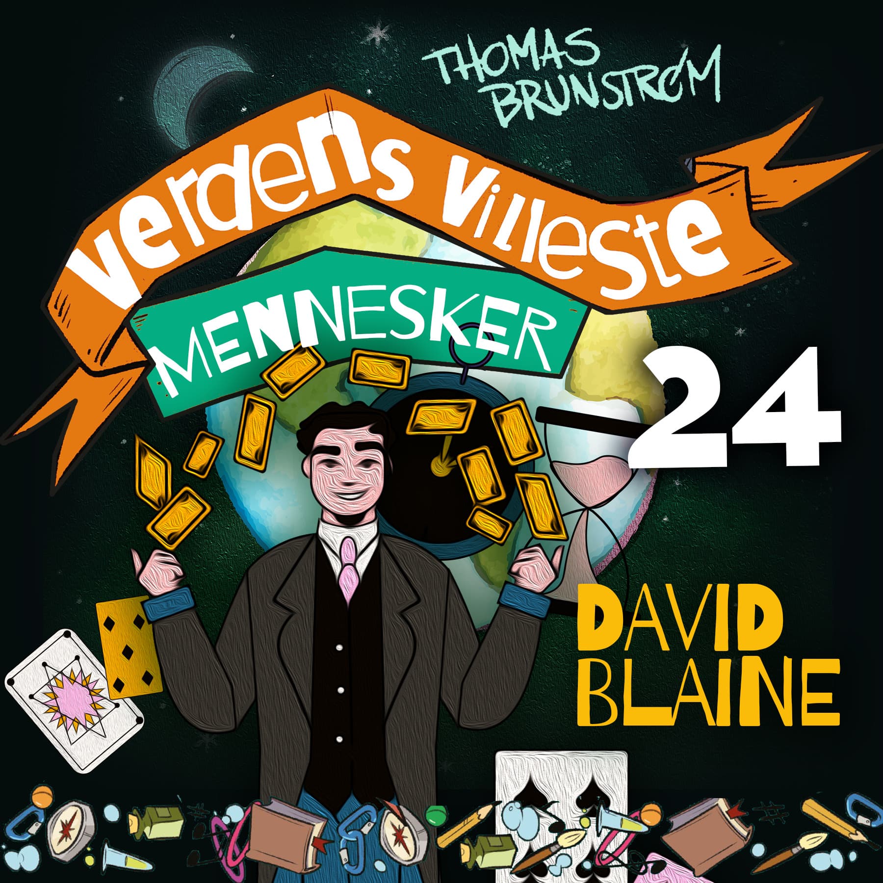 Omslag David Blaine - den sprø tryllekunstneren av Thomas Brunstrøm (Lydbok)