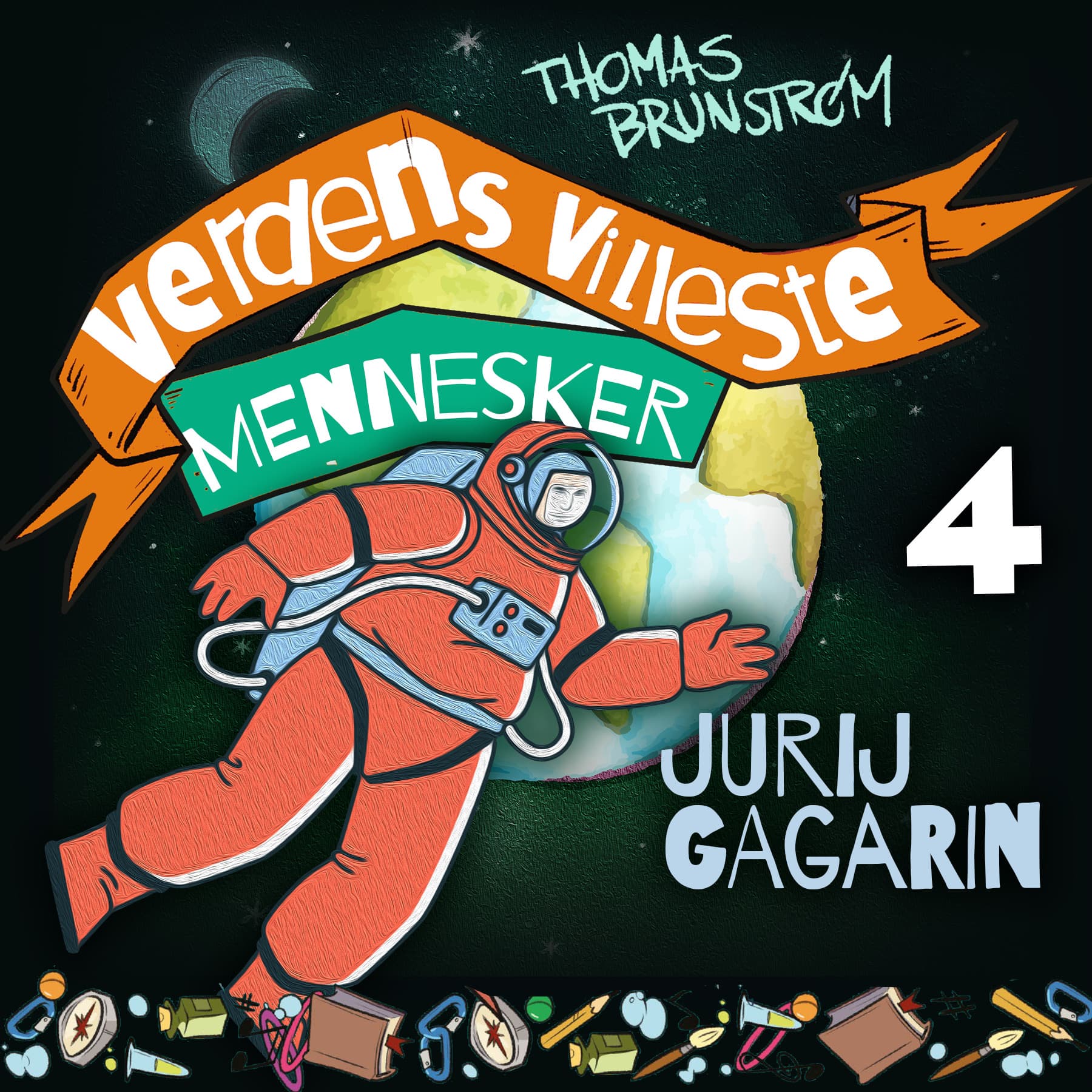 Omslag Jurij Gagarin - det første mennesket i verdensrommet av Thomas Brunstrøm (Lydbok)