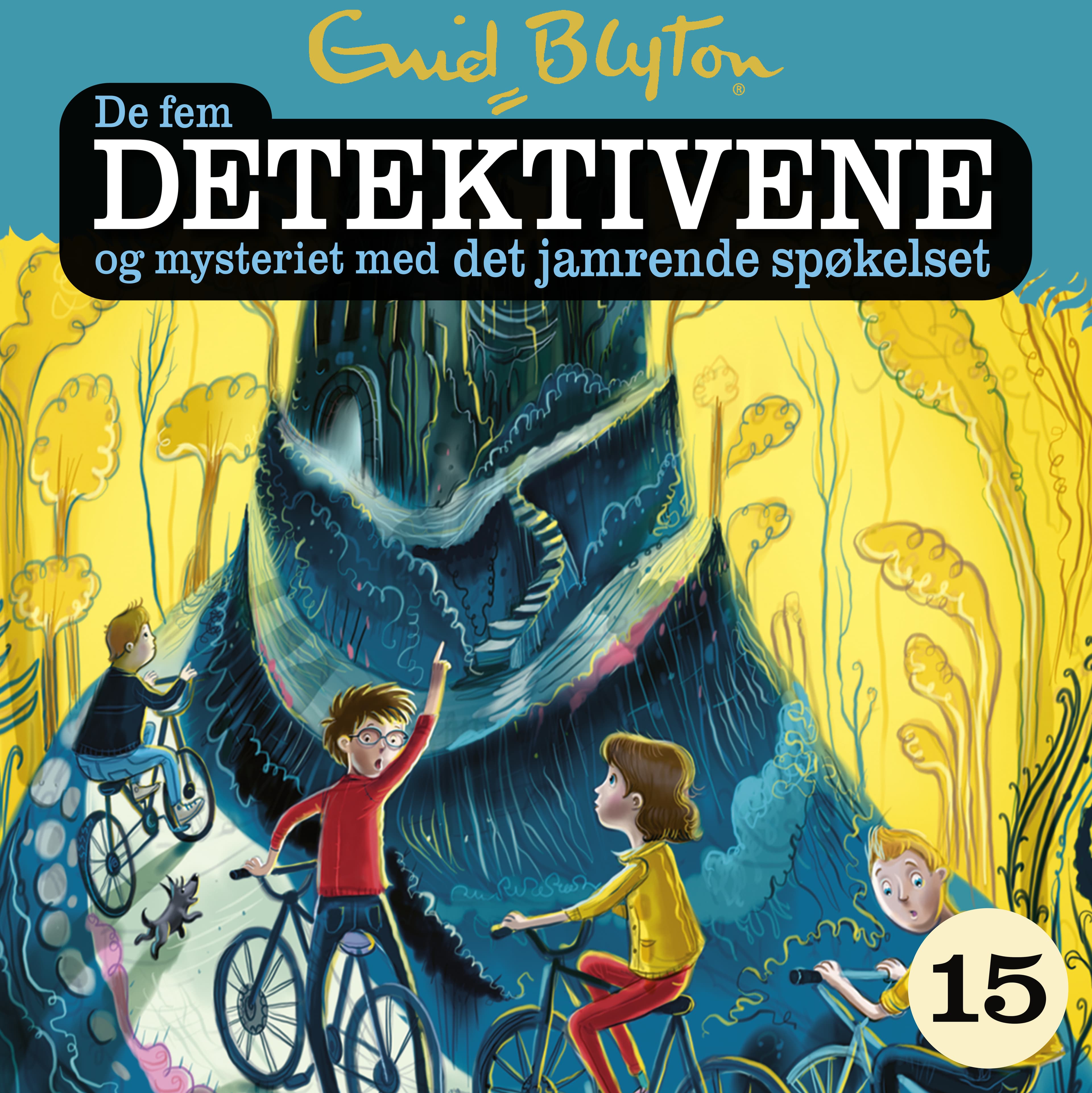 Omslag De fem detektivene og mysteriet med det jamrende spøkelset av Enid Blyton (Lydbok)