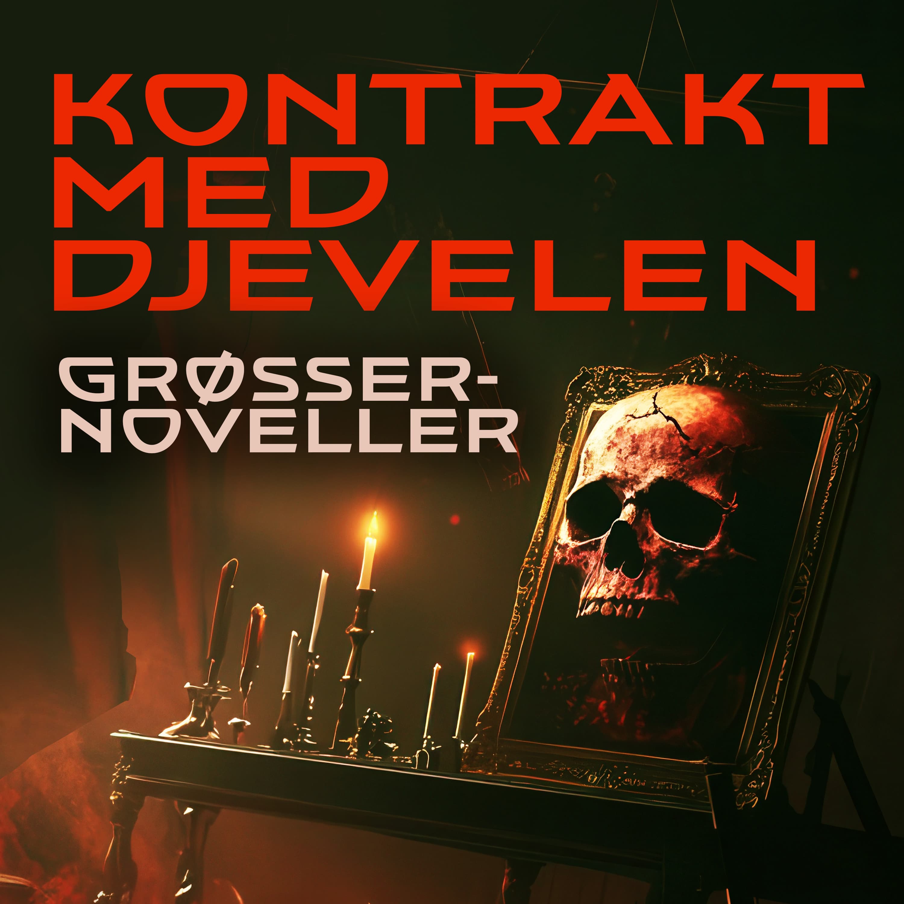 Omslag Kontrakt med djevelen - Grøsser-noveller av Edgar Allan Poe, Nathaniel Hawthorne, Howard Phillips Lovecraft m.flere (Lydbok)