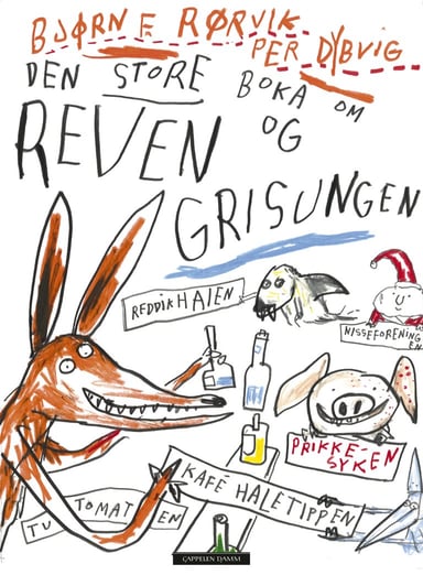 Omslag av "Den store boka om reven og grisungen"