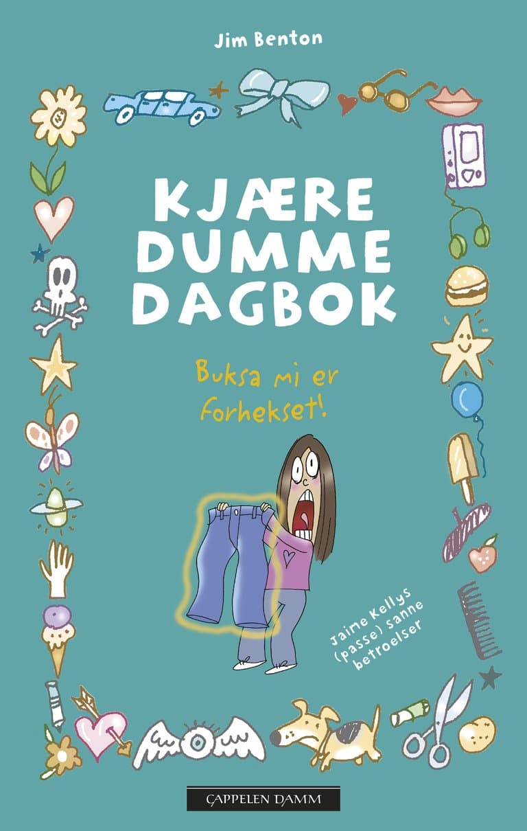 Omslag Kjære dumme dagbok 2 - Buksa mi er forhekset! av Jim Benton (Innbundet)