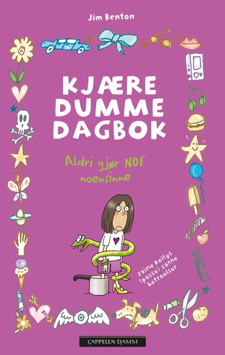 Omslag Kjære dumme dagbok 4 - Aldri gjør NOE noensinne av Jim Benton (Innbundet)