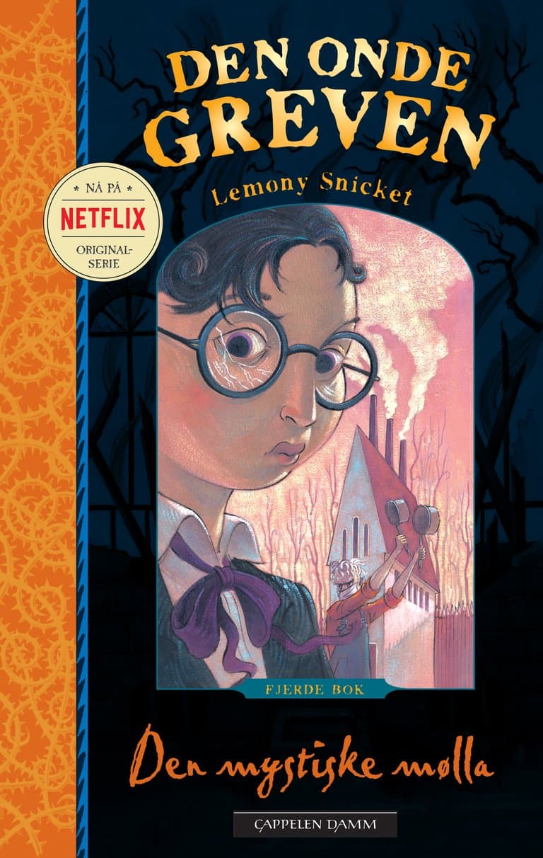 Omslag Den mystiske mølla av Lemony Snicket (Heftet)